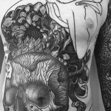 Tattoos - big chrisanthemum - 129235
